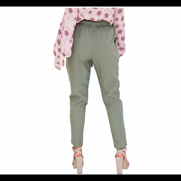 🆕Skinny Straight Leg Harem Trousers with Pockets - Picture 2 of 3